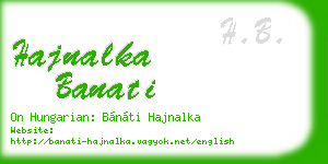 hajnalka banati business card